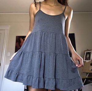 Flowy Casual Grey Dress